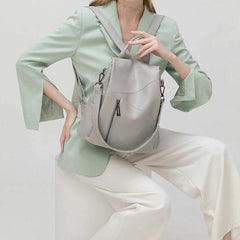 PU Leather Women Backpack Casual Stylish Girls Student Shoulder Bag