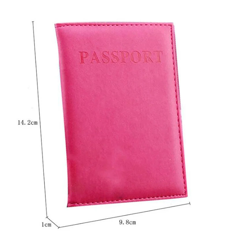 Pink World Passport Cover PU Leather
