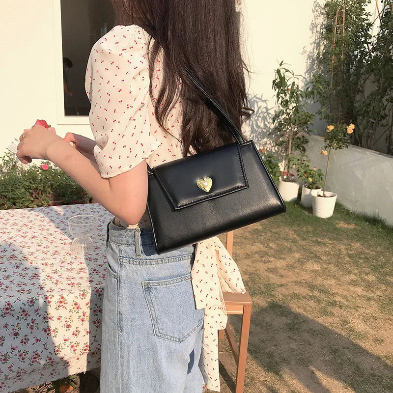 PU Leather Women Purse Handbags Retro Ladies Small Shoulder Armpit Bag