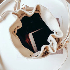 PU Leather Women Shoulder Bag Hollow Out String Cross Body Bags For Women