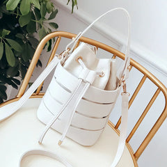 PU Leather Women Shoulder Bag Hollow Out String Cross Body Bags For Women