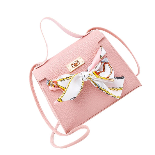 Stylish PU Leather Shoulder Bag with Bowknot Crossbody