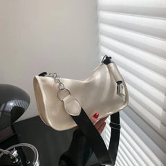 PU Leather Women Shoulder Bags Chain Shopper Purse Solid All-match Soft Casual G