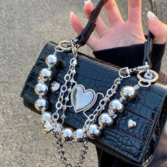 Crocodile Pattern Small Square Shoulder Bag Women Clutch Purse Crossbody