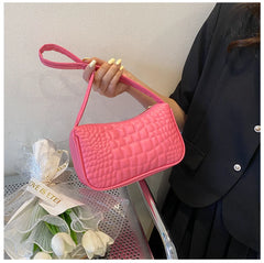 Crocodile Pattern Totes Bags Pure Small Handbags Female Shoulder Bags