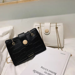 Crocodile Pattern Shoulder Bag Chain Handbag Small Square Bag