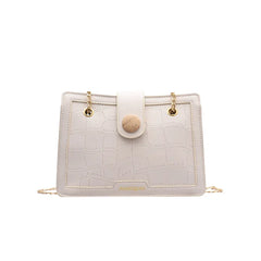 Crocodile Pattern Shoulder Bag Chain Handbag Small Square Bag
