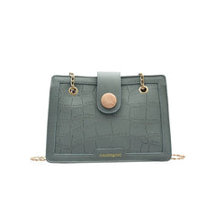 Crocodile Pattern Shoulder Bag Chain Handbag Small Square Bag