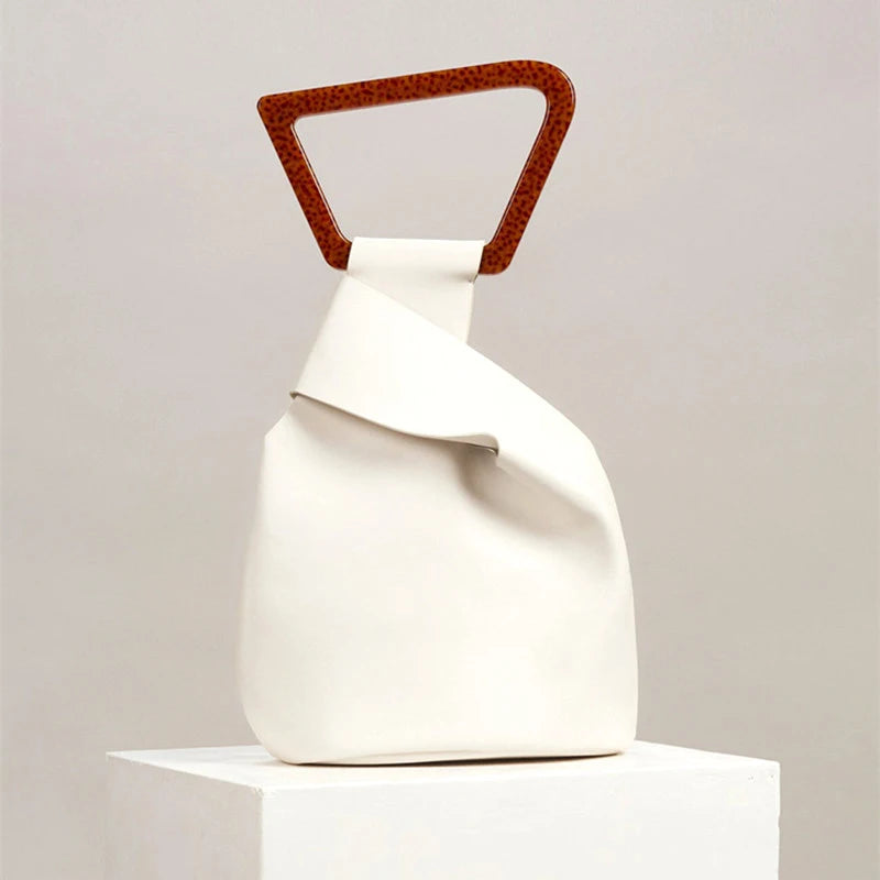 PU Leather Women's Handbag Small Bucket Bags Evening Clutch Purses