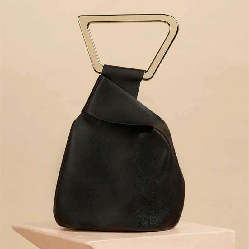 PU Leather Women's Handbag Small Bucket Bags Evening Clutch Purses
