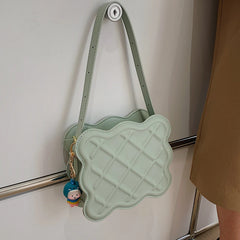 PU Leather Small Square Shoulder Bag for Women