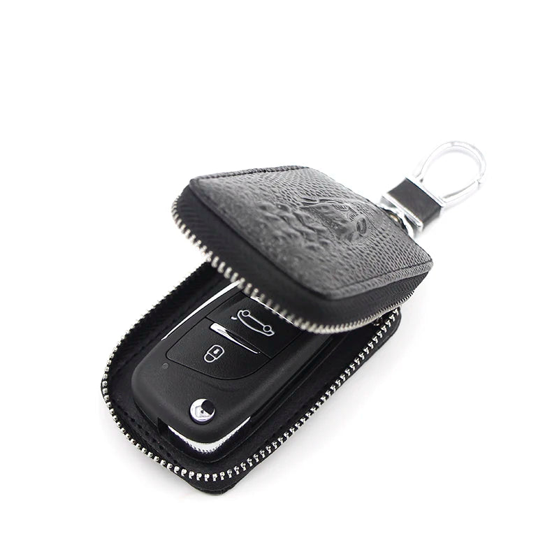 PU Leather Key Wallet Car Keychain Holder Bag Key Organizer