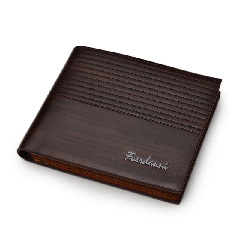 PU Men's Wallet Retro Leather Men's Short Wallet Horizontal Multi-Card