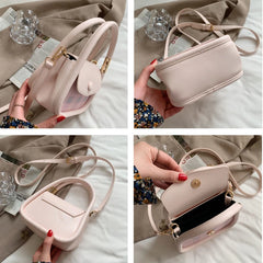 PU Plaid Crossbody Bags Women Handle Casual Ins Sweet for Girls