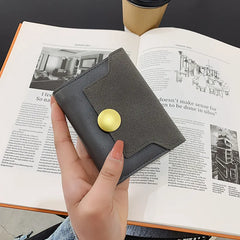 PU Wallet Leather Small Wallet Women Short Three-fold Wallet Korea Mini Wallet M