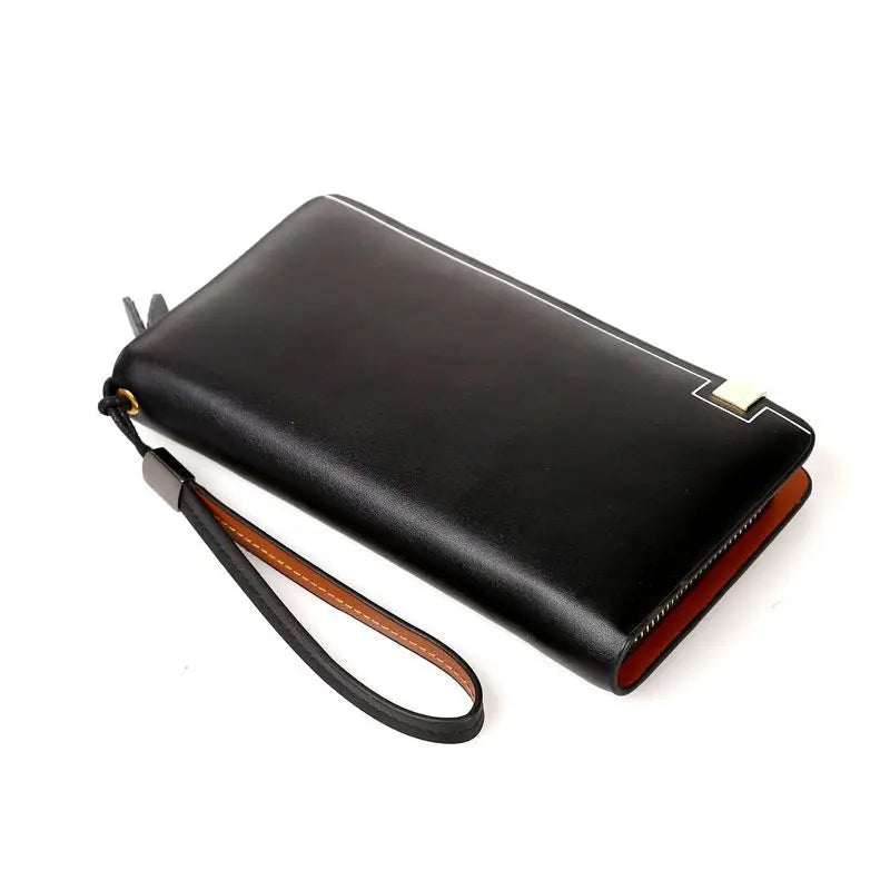 Men's Zipper Handbag Multi-Functional Gentleman Bag Phone Purse