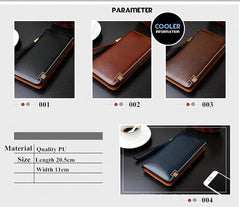 Men's Zipper Handbag Multi-Functional Gentleman Bag Phone Purse