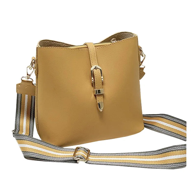 PU Women's Crossbody Bags Solid Shoulder Bags for Ladies Handbag