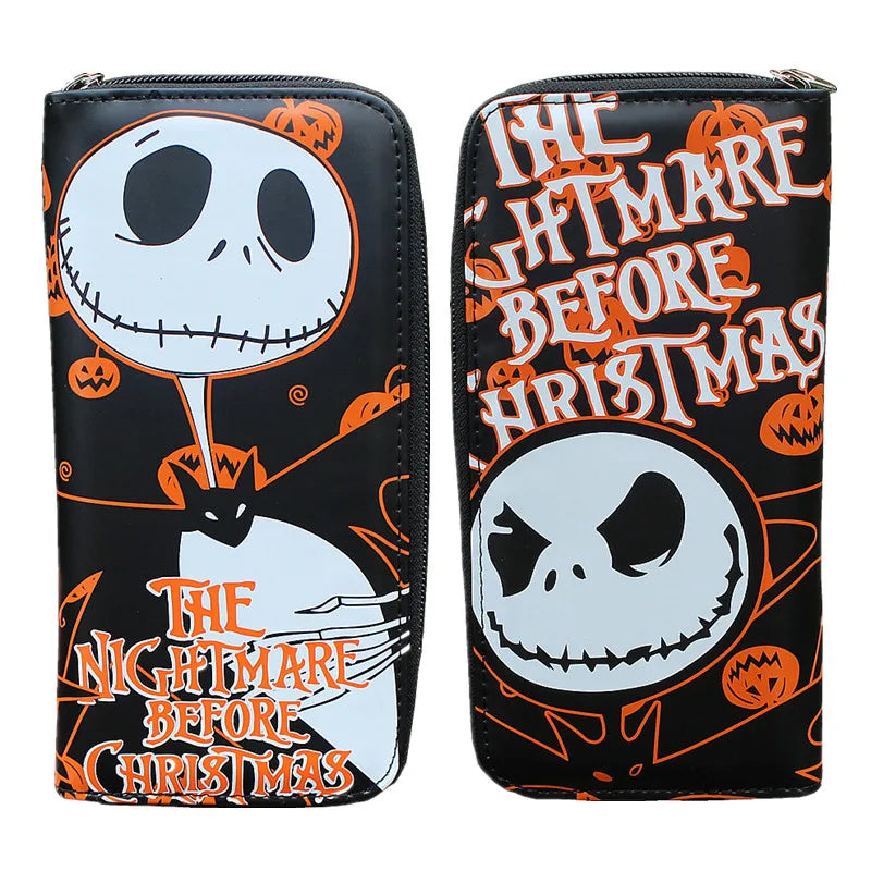 PU Leather Skull Clutch Bag 19*10*2cm Wallet