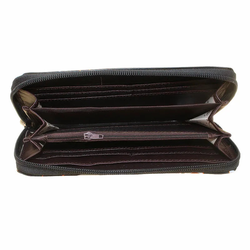 PU Leather Skull Clutch Bag 19*10*2cm Wallet