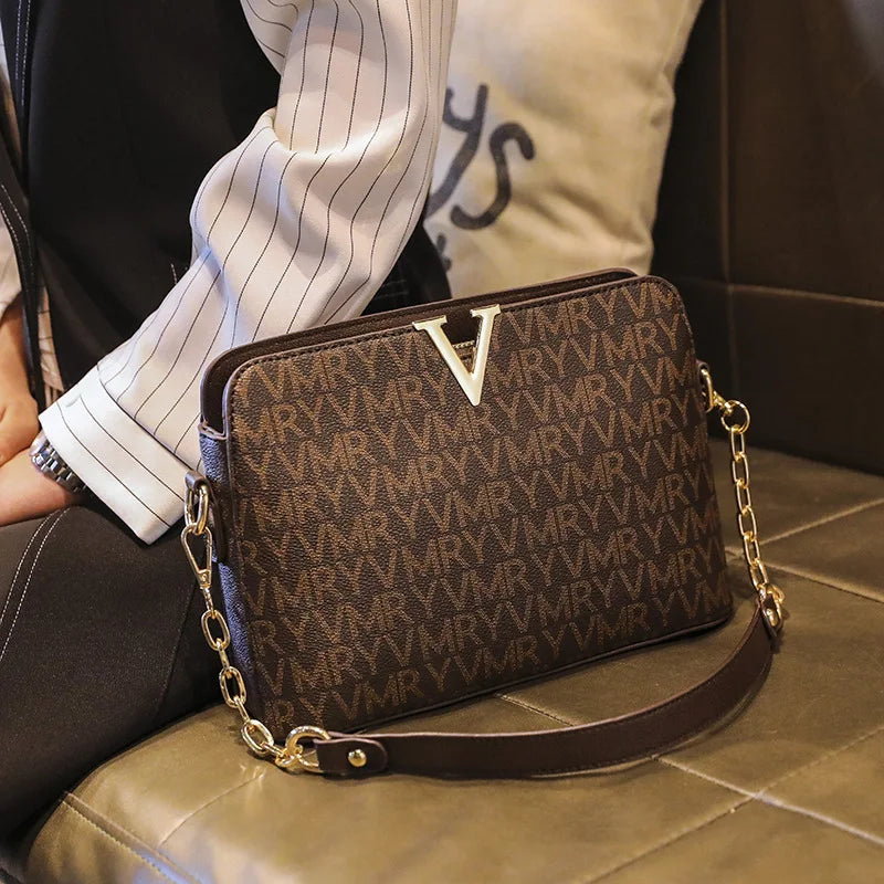 PU Leather Women Shoulder Bag Crossbody Chain Handbags Tote Casual