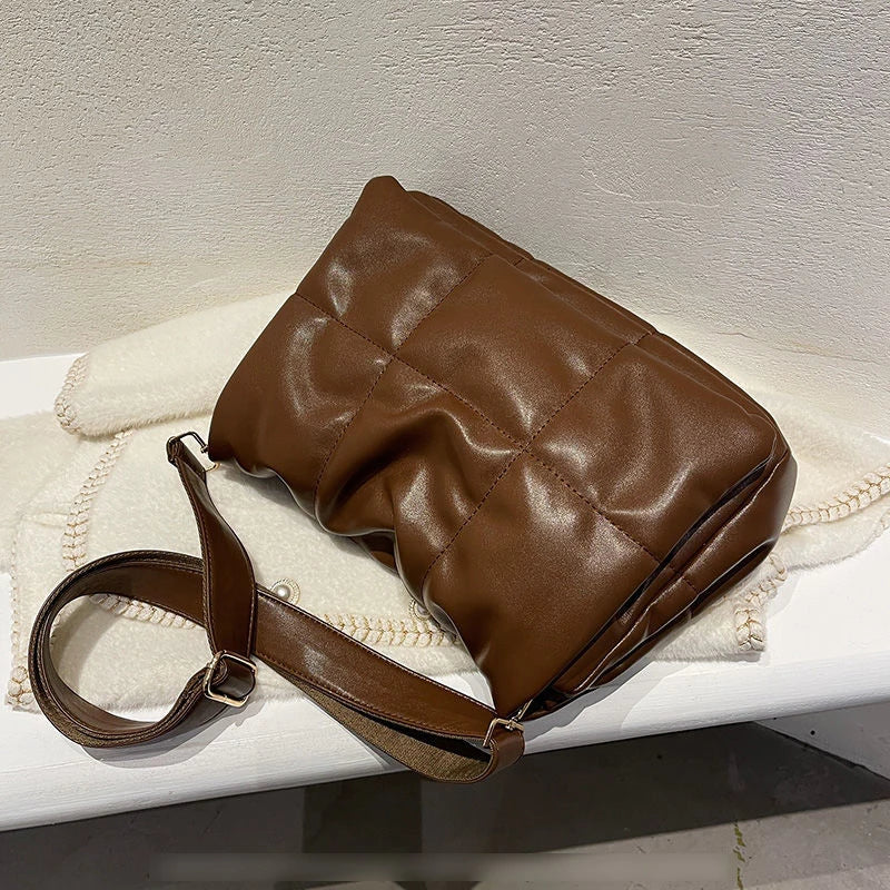 Texture Shoulder Bag Women Leisure Messenger Bags