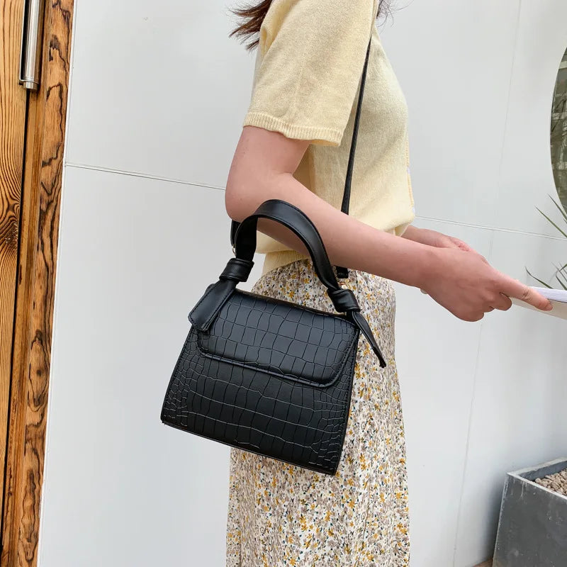Stone Pattern Women's Square Shoulder Bag