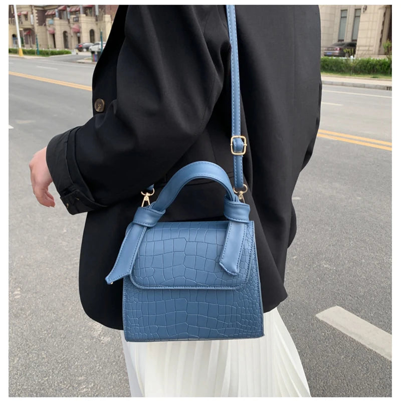 Stone Pattern Women's Square Shoulder Bag