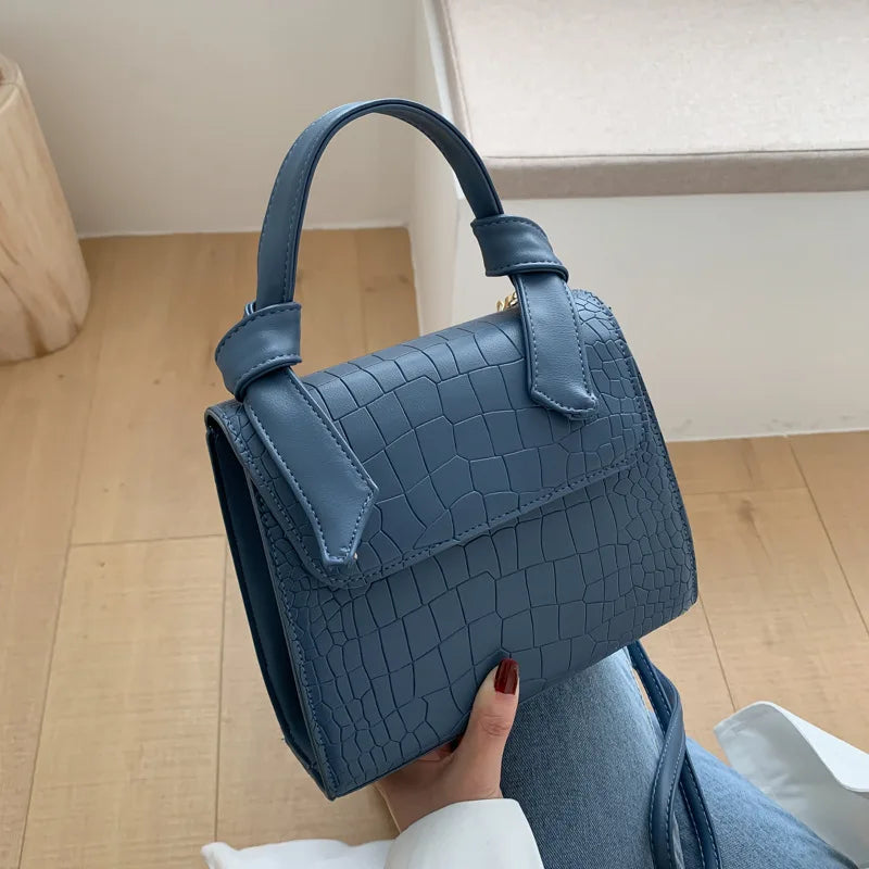 Stone Pattern Women's Square Shoulder Bag