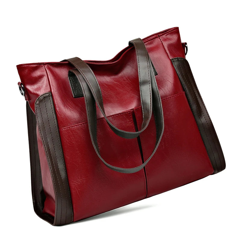 Large Space Women's Crossbody Bag PU Leather Handbag