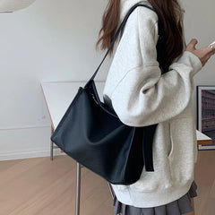 PU Leather Women Shoulder Bag Large Capacity Wide Strap Female Crossbody Bag