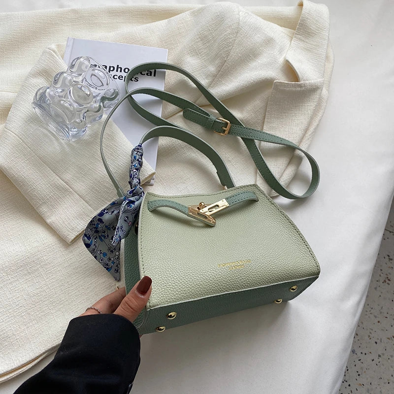 Vintage Shoulder Bags with Scarves - Messenger Bags for Women
