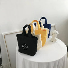 Smile Face Mini Shopping Bag for Women Mobile Phone Lady Purse Small Handbag