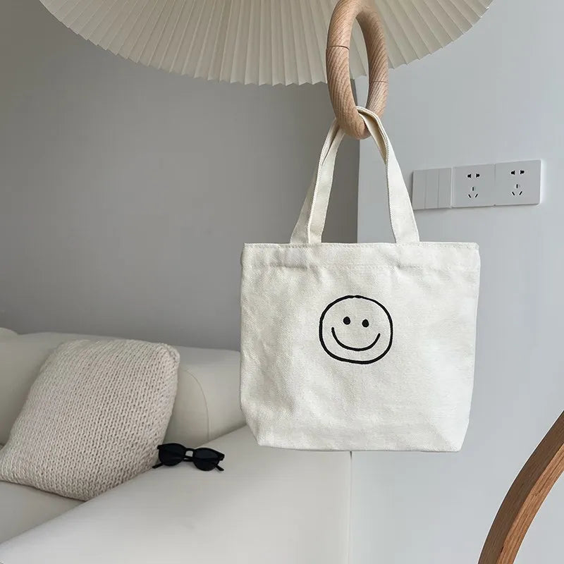 Smile Face Mini Shopping Bag for Women Mobile Phone Lady Purse Small Handbag