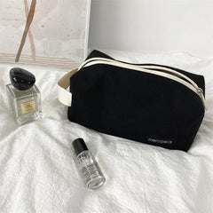 Women Cosmetic Bag Travel Canvas Makeup Bag Pouch Large Makeup Organizer