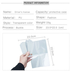 PVC Auto Document Cover Car Transparent Film Driving Protective Film