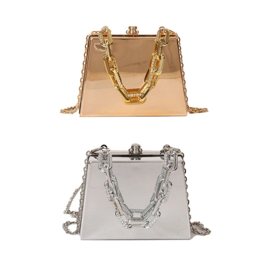 Women PVC Box Handbag Travel Beach Tote Crossbody Bag