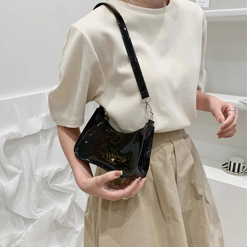 Korea Style PVC Candy Underarm Bag Transparent Crossbody Handbag