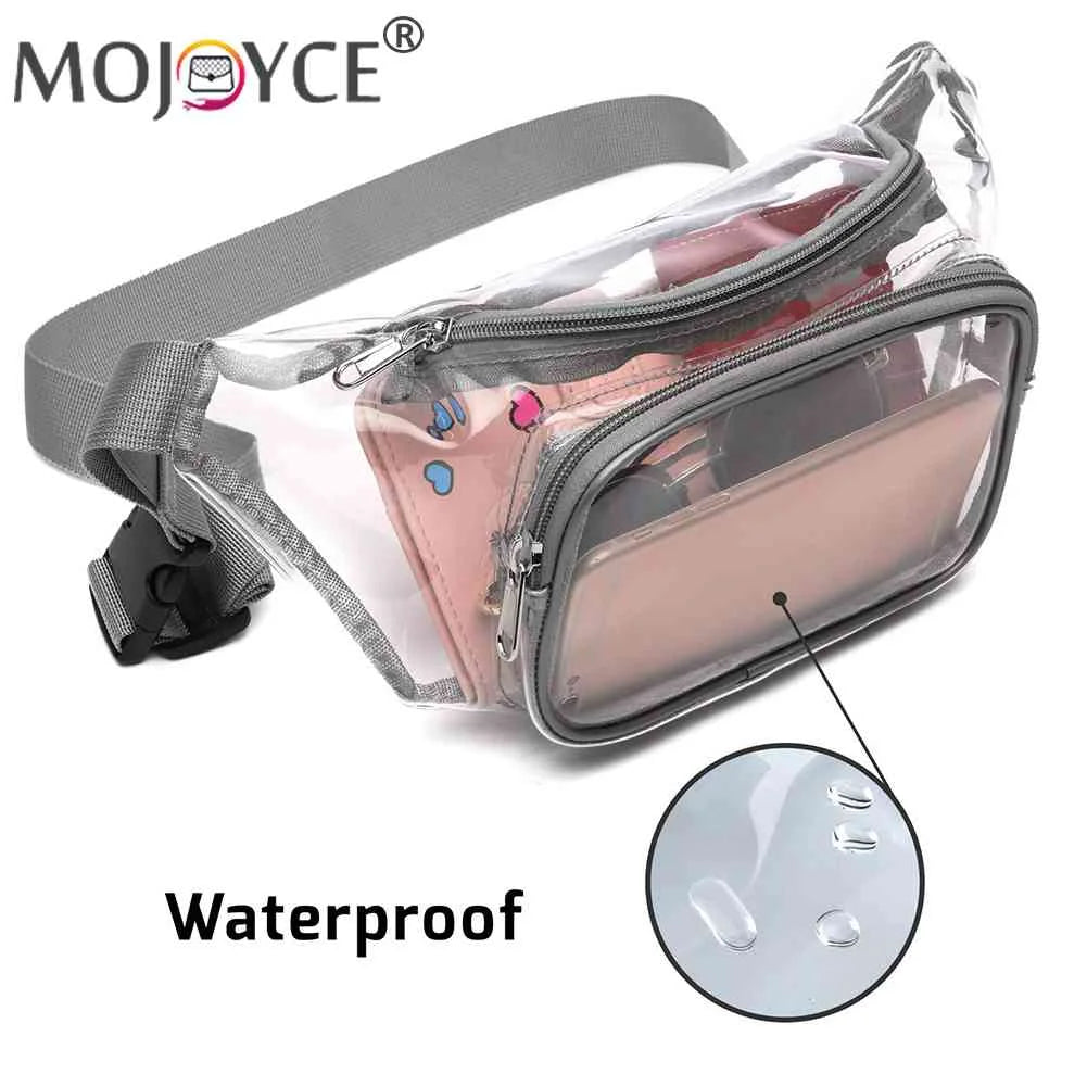 Clear PVC Crossbody Mini Bag Waterproof Hip Bum Bag for Outdoor Travel