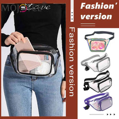 Clear PVC Crossbody Mini Bag Waterproof Hip Bum Bag for Outdoor Travel