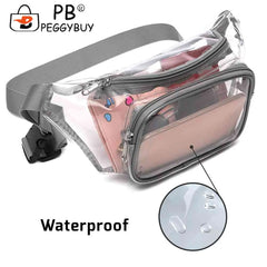 Clear PVC Crossbody Bag Mini Waterproof Unisex Hip Bum Bag
