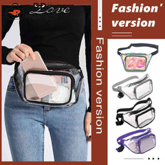 Clear PVC Crossbody Bag Mini Waterproof Unisex Hip Bum Bag