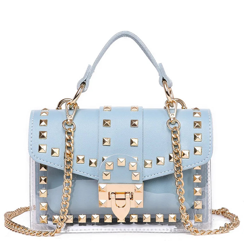 PVC Messenger Bag Crossbody Sling Ribbed Shoulder Bag