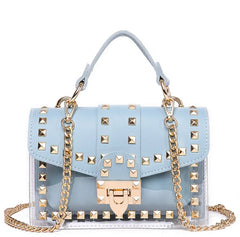 PVC Messenger Bag Crossbody Sling Ribbed Shoulder Bag