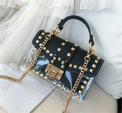 PVC Messenger Bag Crossbody Sling Ribbed Shoulder Bag