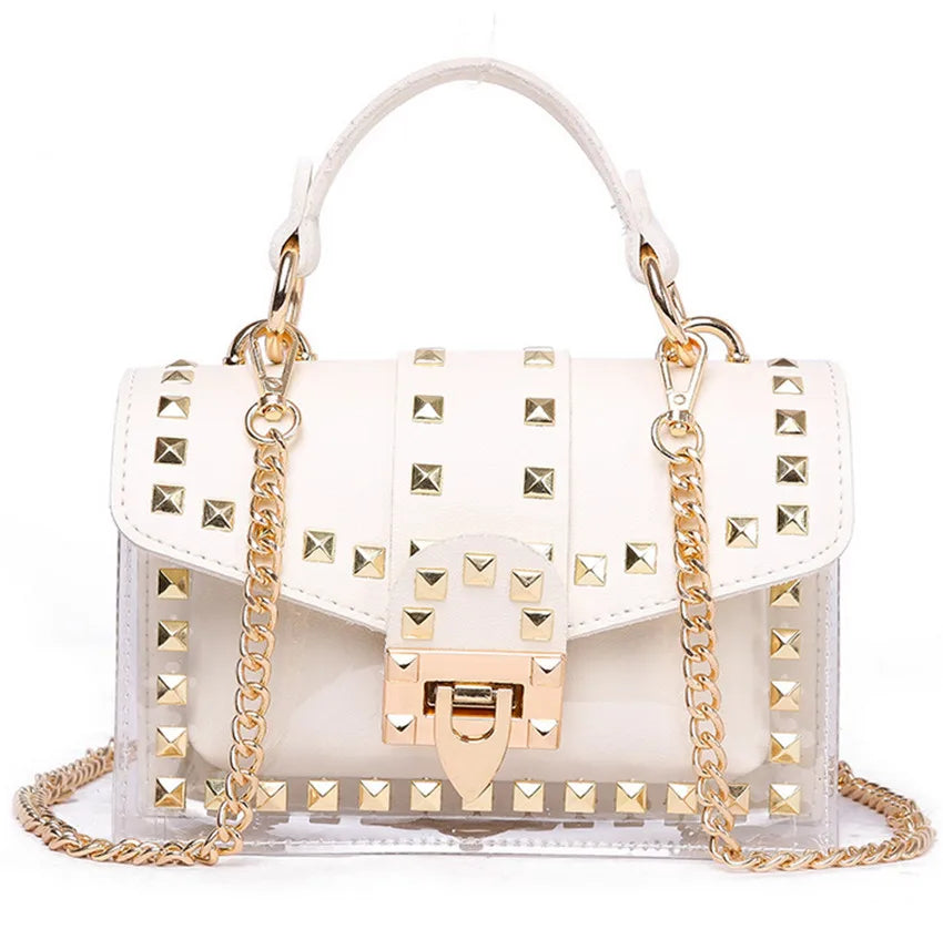 PVC Messenger Bag Crossbody Sling Ribbed Shoulder Bag