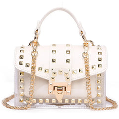 PVC Messenger Bag Crossbody Sling Ribbed Shoulder Bag