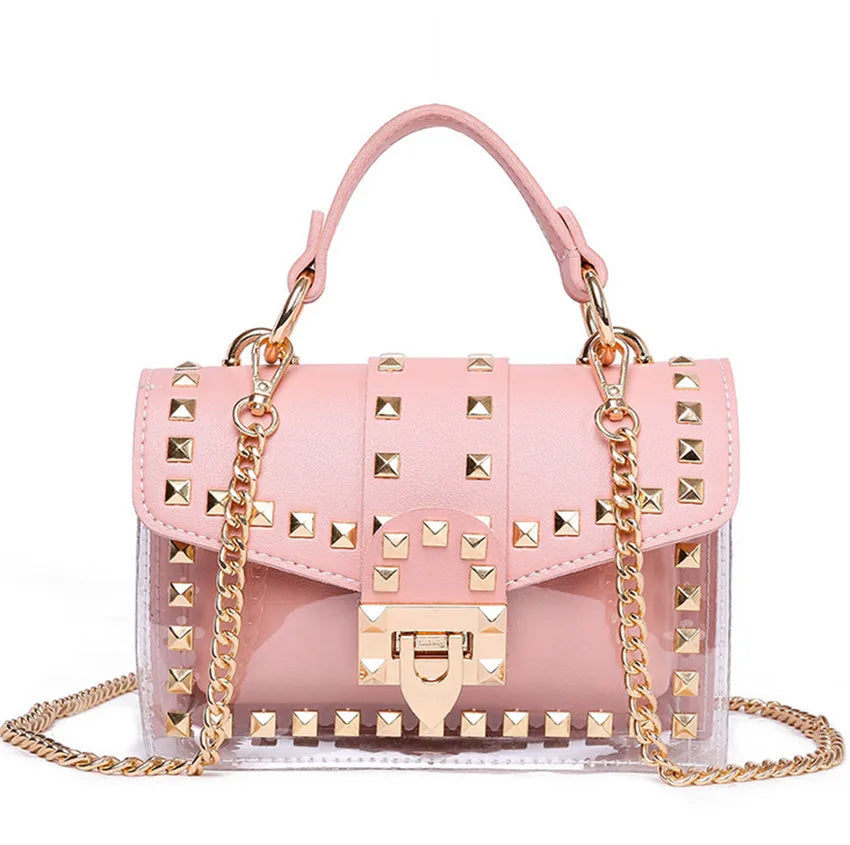 PVC Messenger Bag Crossbody Sling Ribbed Shoulder Bag