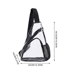 Transparent PVC One Shoulder Body Chest Bag Waterproof Jelly Bag