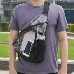 Transparent PVC One Shoulder Body Chest Bag Waterproof Jelly Bag